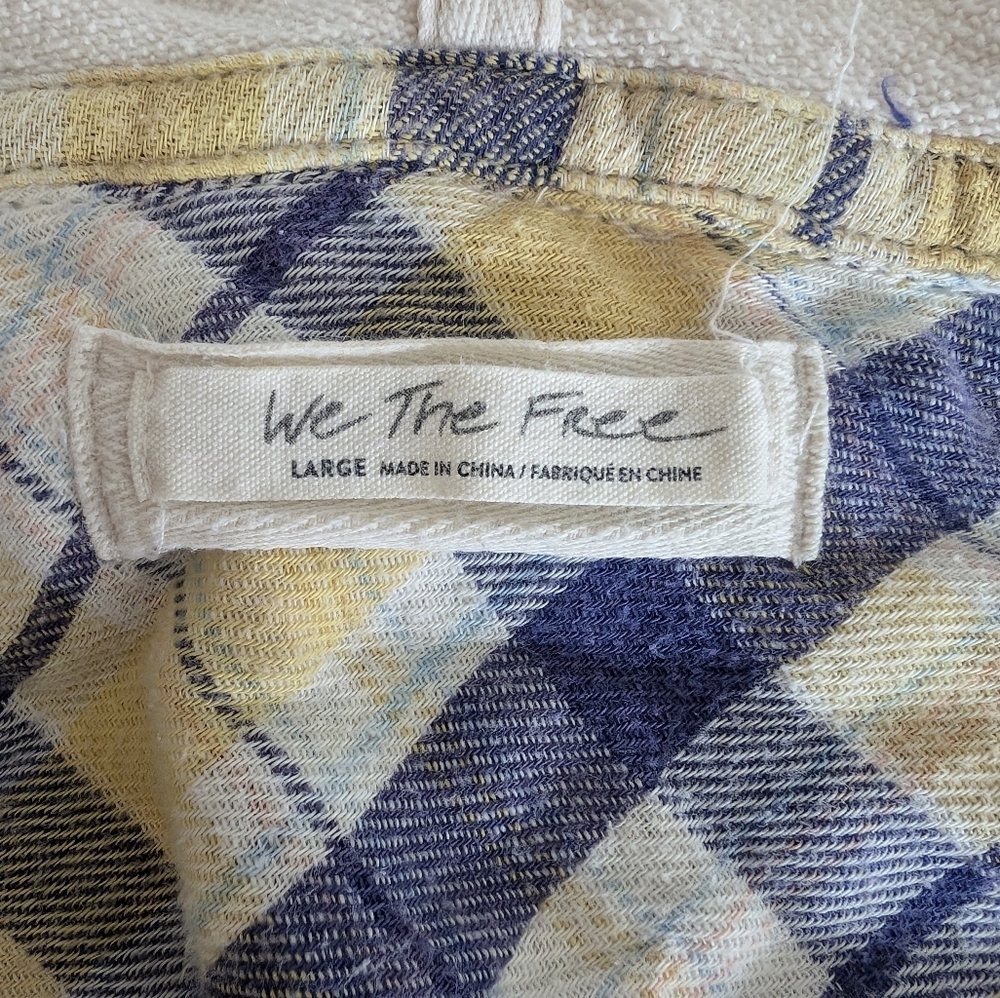 We The Free Yellow & Purple Plaid Hooded Utility Jacket - Picture 8 of 9